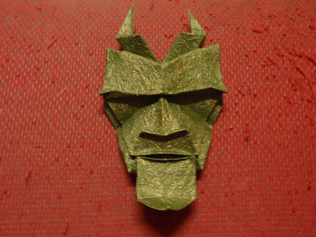 Mask of pan - Original model by Kunihiko Kasahara, Folded by - Aravindan Arumugam